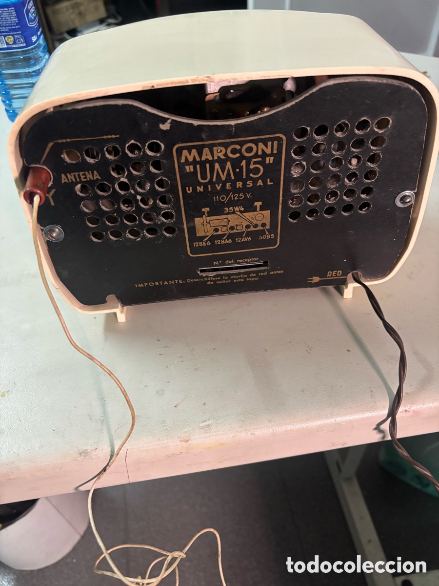 Radios de v&aacute;lvulas: Radio Antigua de v&aacute;lvulas MARCONI UW15 - Foto 7