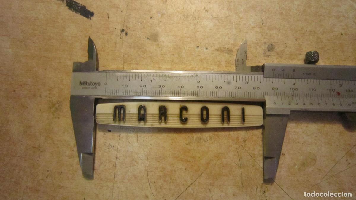 Radios de v&aacute;lvulas: EMBLEMA RADIO MARCONI - Foto 2