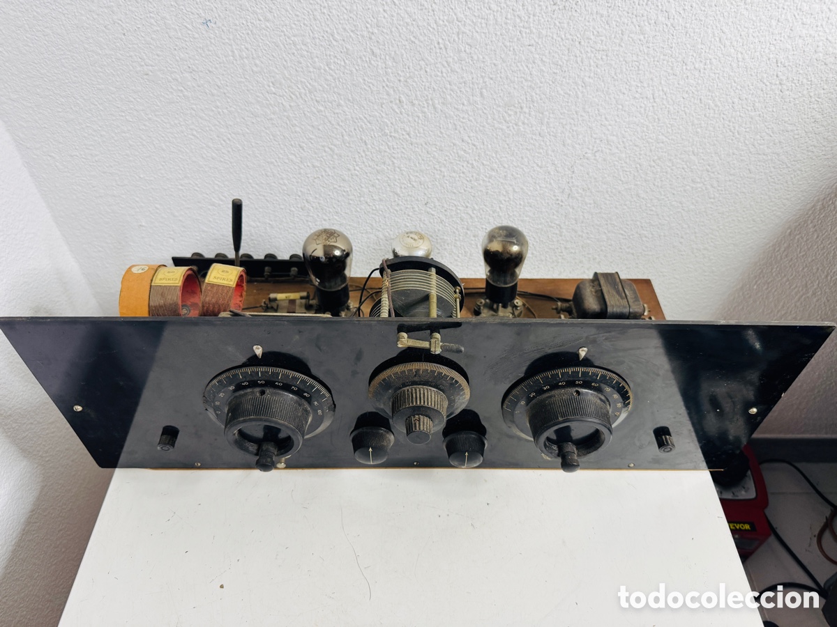 Radios de v&aacute;lvulas: Radio antigua de v&aacute;lvulas estilo cofre, 1920 para restaurar - Foto 5