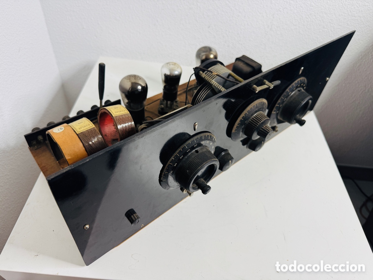 Radios de v&aacute;lvulas: Radio antigua de v&aacute;lvulas estilo cofre, 1920 para restaurar - Foto 7