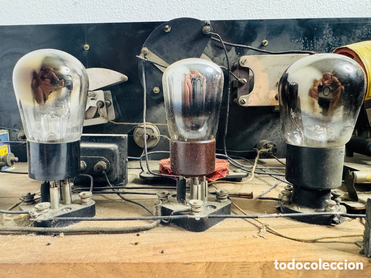 Radios de v&aacute;lvulas: Radio antigua de v&aacute;lvulas estilo cofre, 1920 para restaurar - Foto 16
