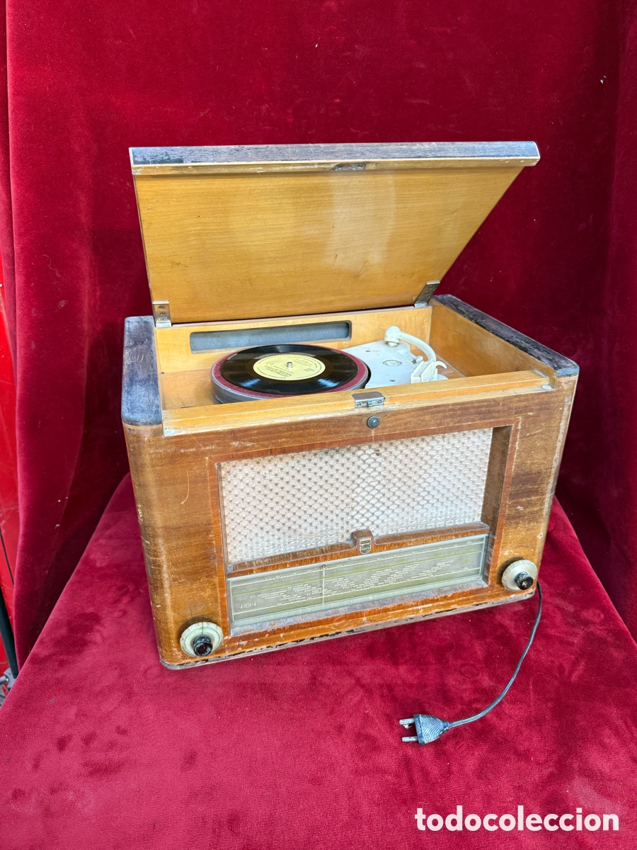 Radio a valvole: Antigua radio tocadiscos de lamparas,Philips!
