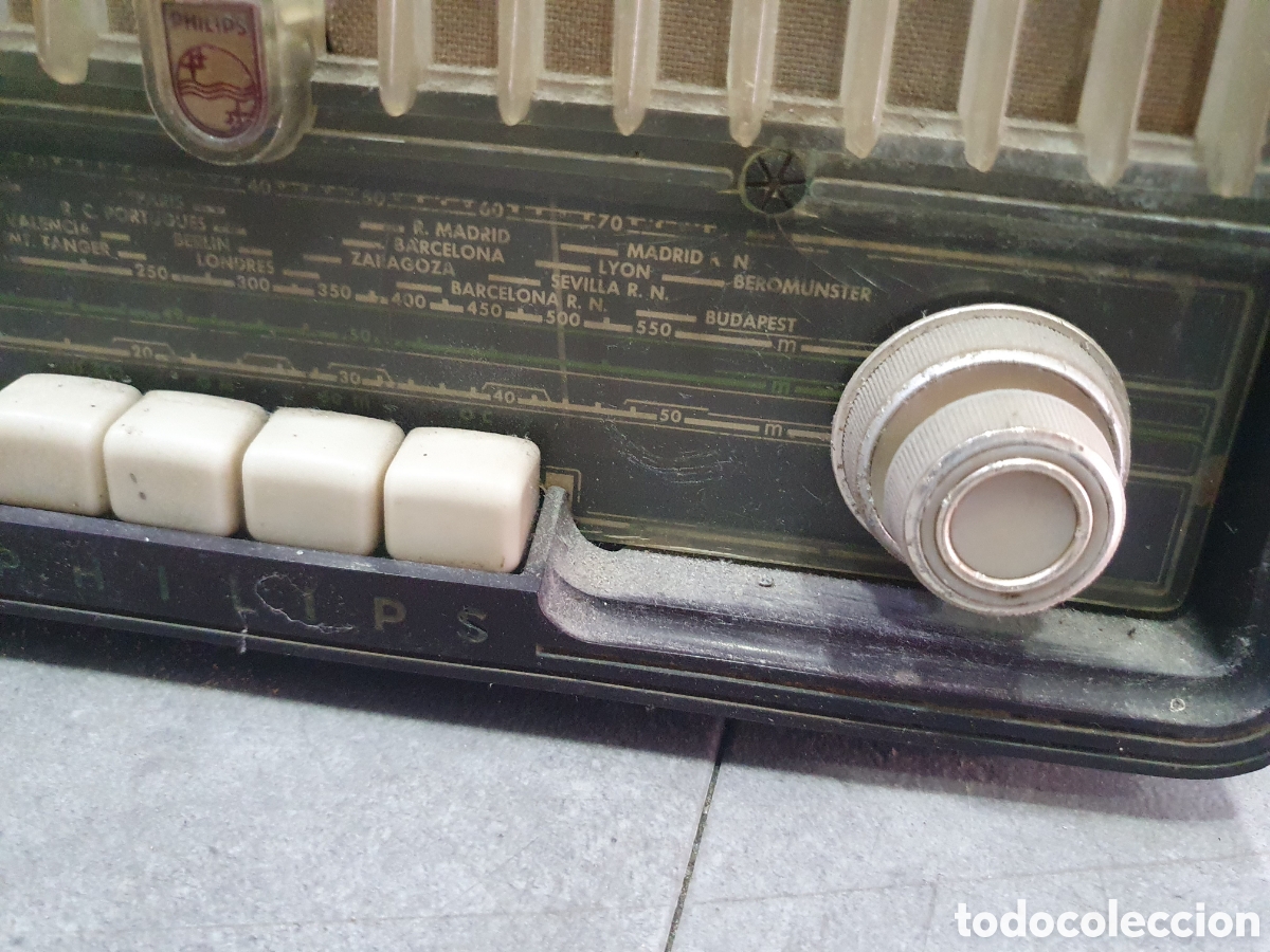 Radios de v&aacute;lvulas: Radio de v&aacute;lvulas Philips de baquelita - Foto 3