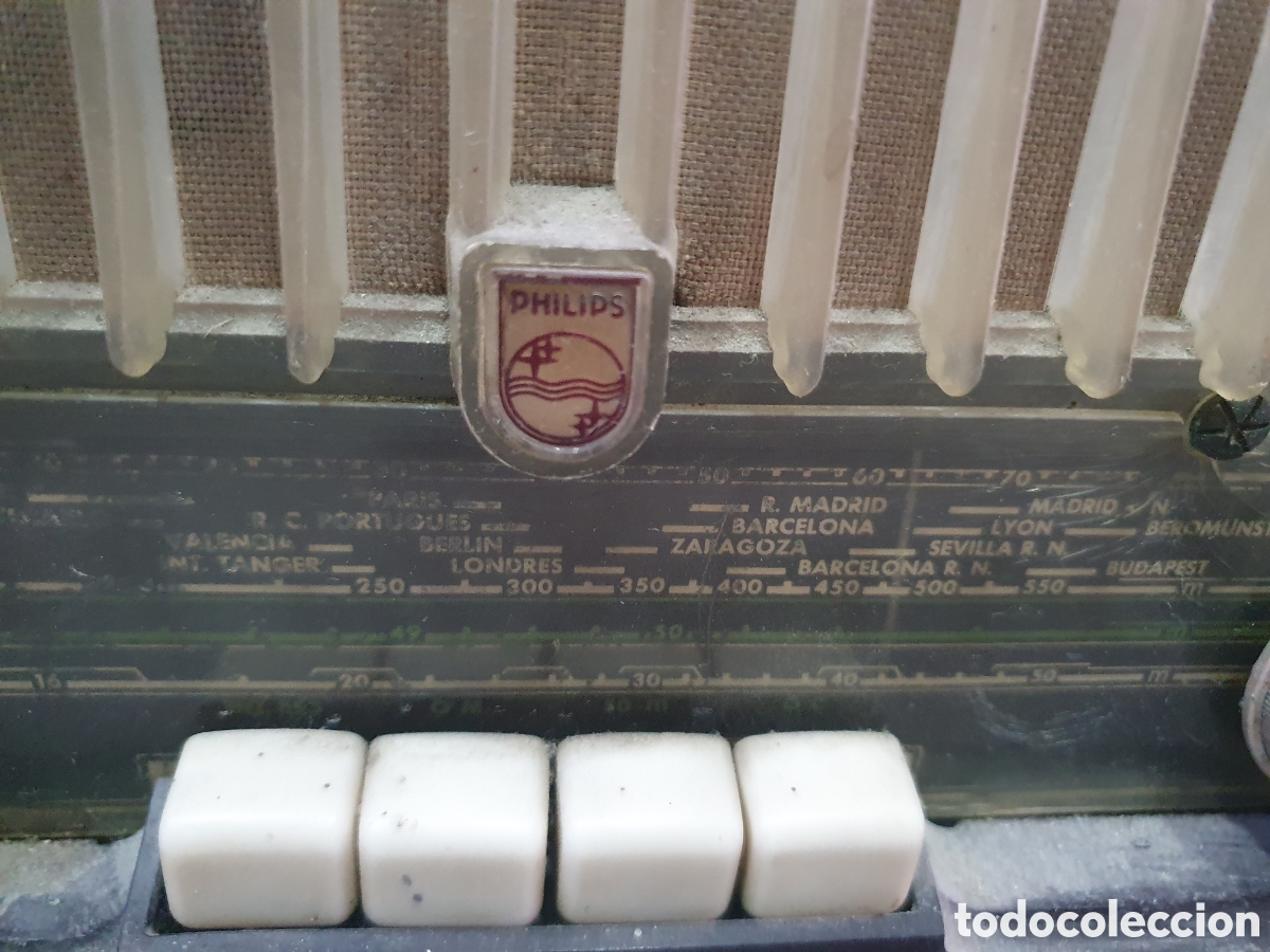 Radios de v&aacute;lvulas: Radio de v&aacute;lvulas Philips de baquelita - Foto 4