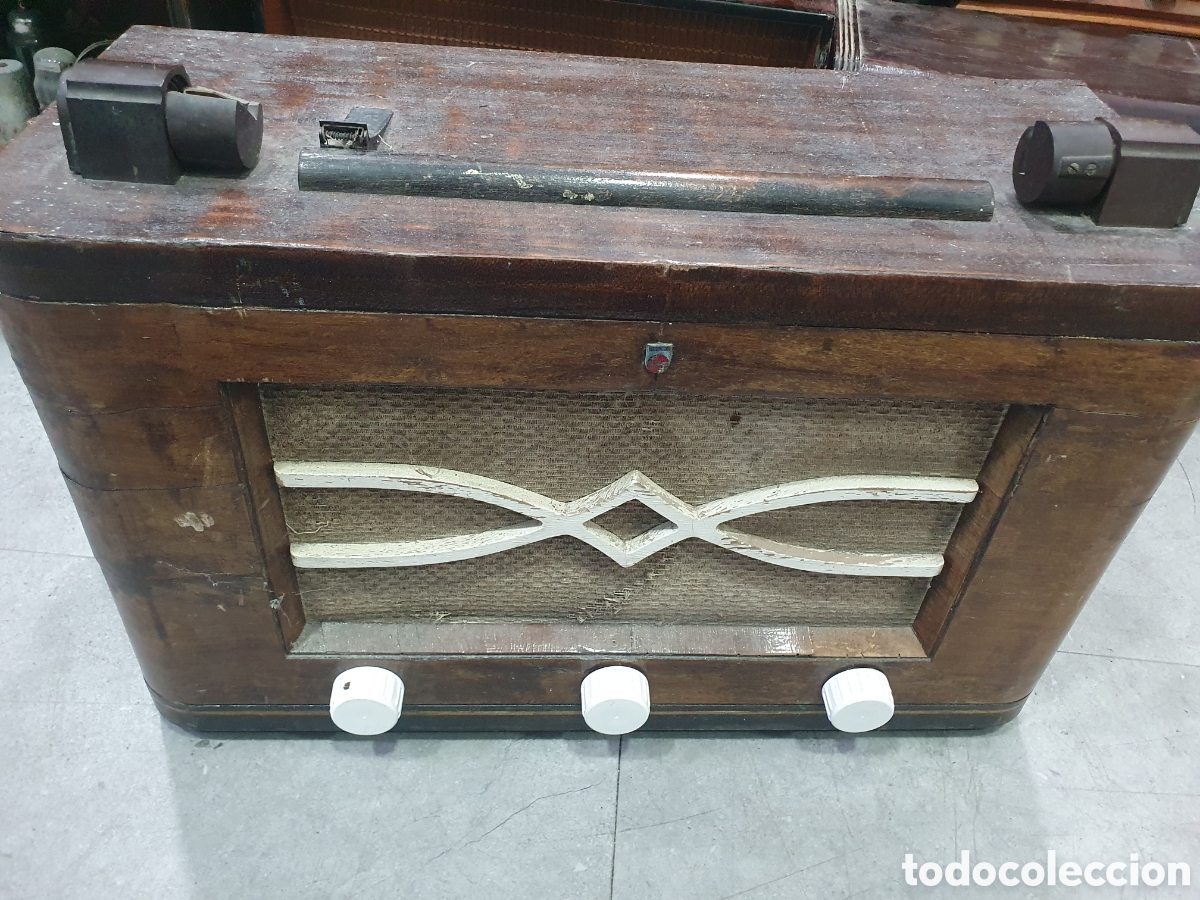 Radios de v&aacute;lvulas: Antigua radio a v&aacute;lvulas Philips