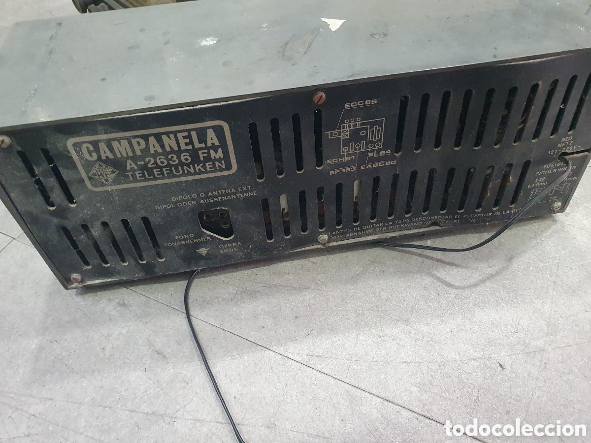 Radios de v&aacute;lvulas: Radio de v&aacute;lvulas Telefunken Campanela - Foto 6