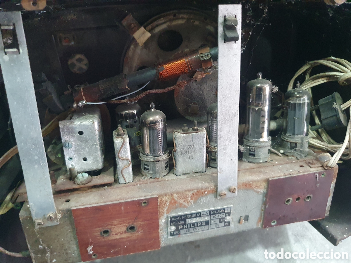 Radios de v&aacute;lvulas: Antigua radio Philips a valvulas - Foto 5