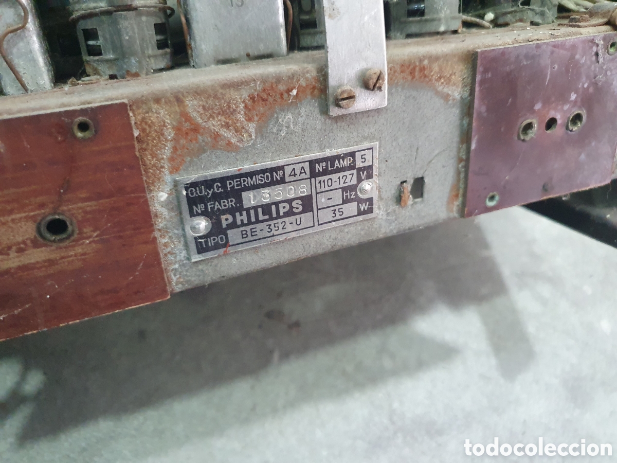 Radios de v&aacute;lvulas: Antigua radio Philips a valvulas - Foto 6