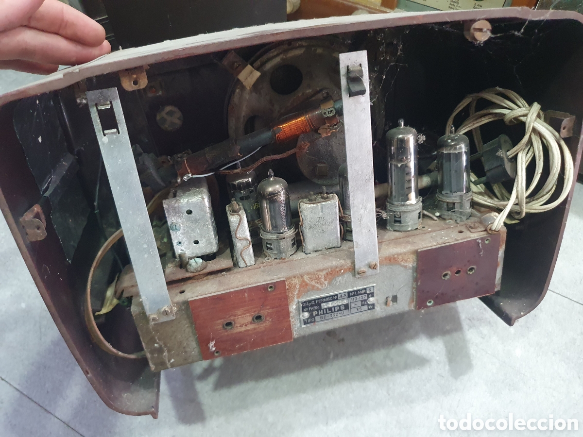Radios de v&aacute;lvulas: Antigua radio Philips a valvulas - Foto 7