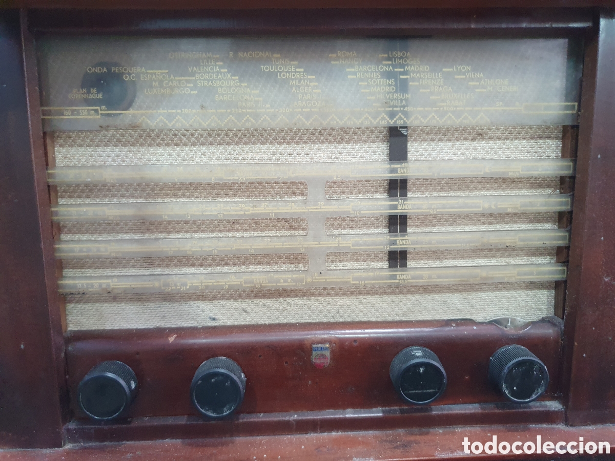 Radios de v&aacute;lvulas: Antigua radio Philips a valvulas - Foto 2