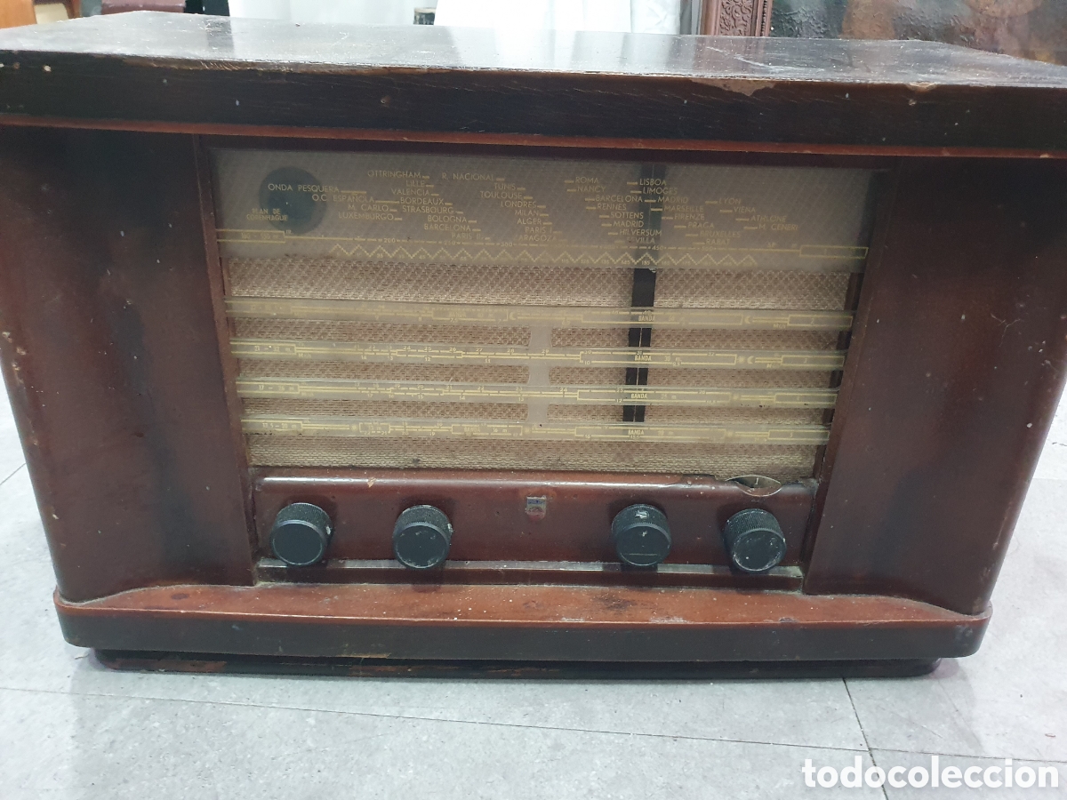 Radios de v&aacute;lvulas: Antigua radio Philips a valvulas