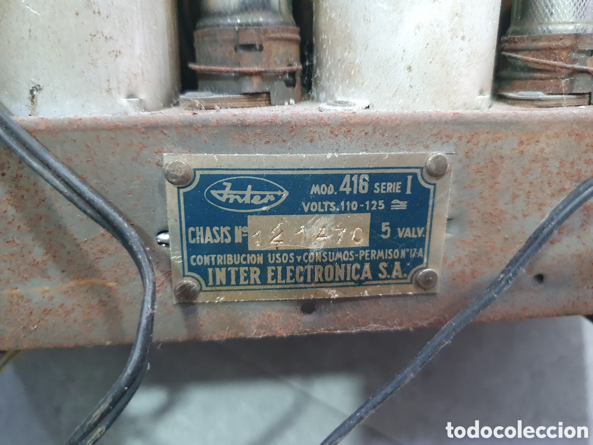 Radios de v&aacute;lvulas: Radio a v&aacute;lvulas Inter 416. (B) - Foto 8