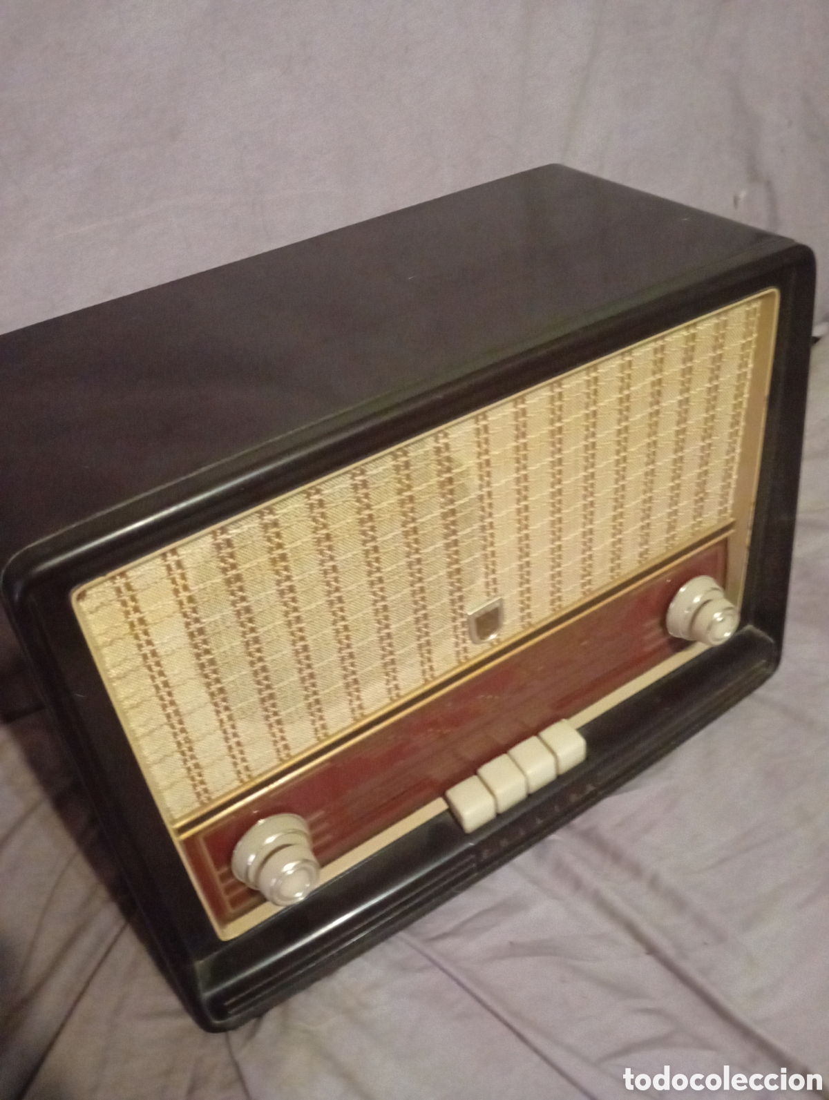 Radios de v&aacute;lvulas: RADIO PHILIPS Tipo BE 462A VALVULAS BAQUELITA - Foto 2