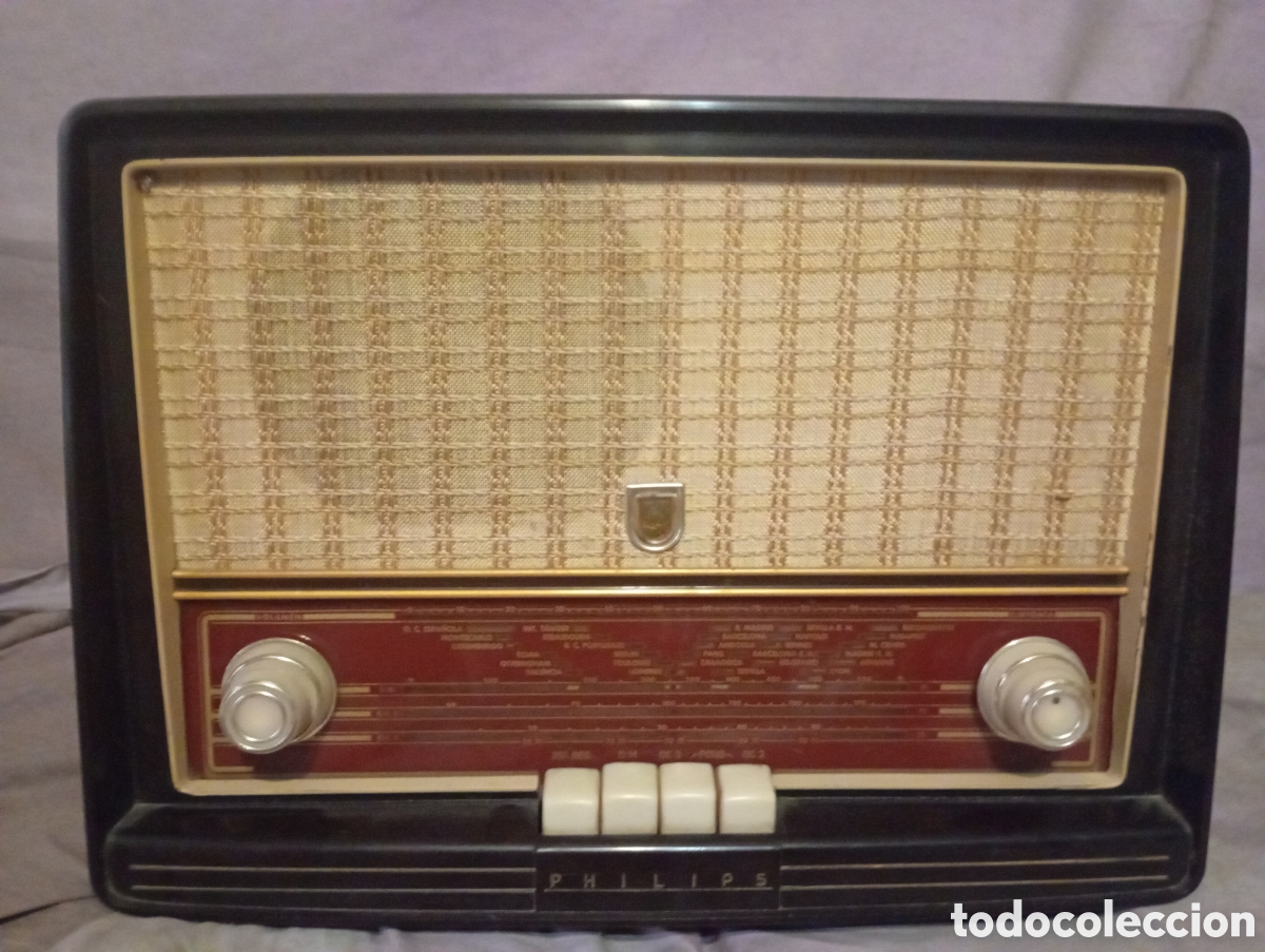Valve radios: RADIO PHILIPS Tipo BE 462A VALVULAS BAQUELITA