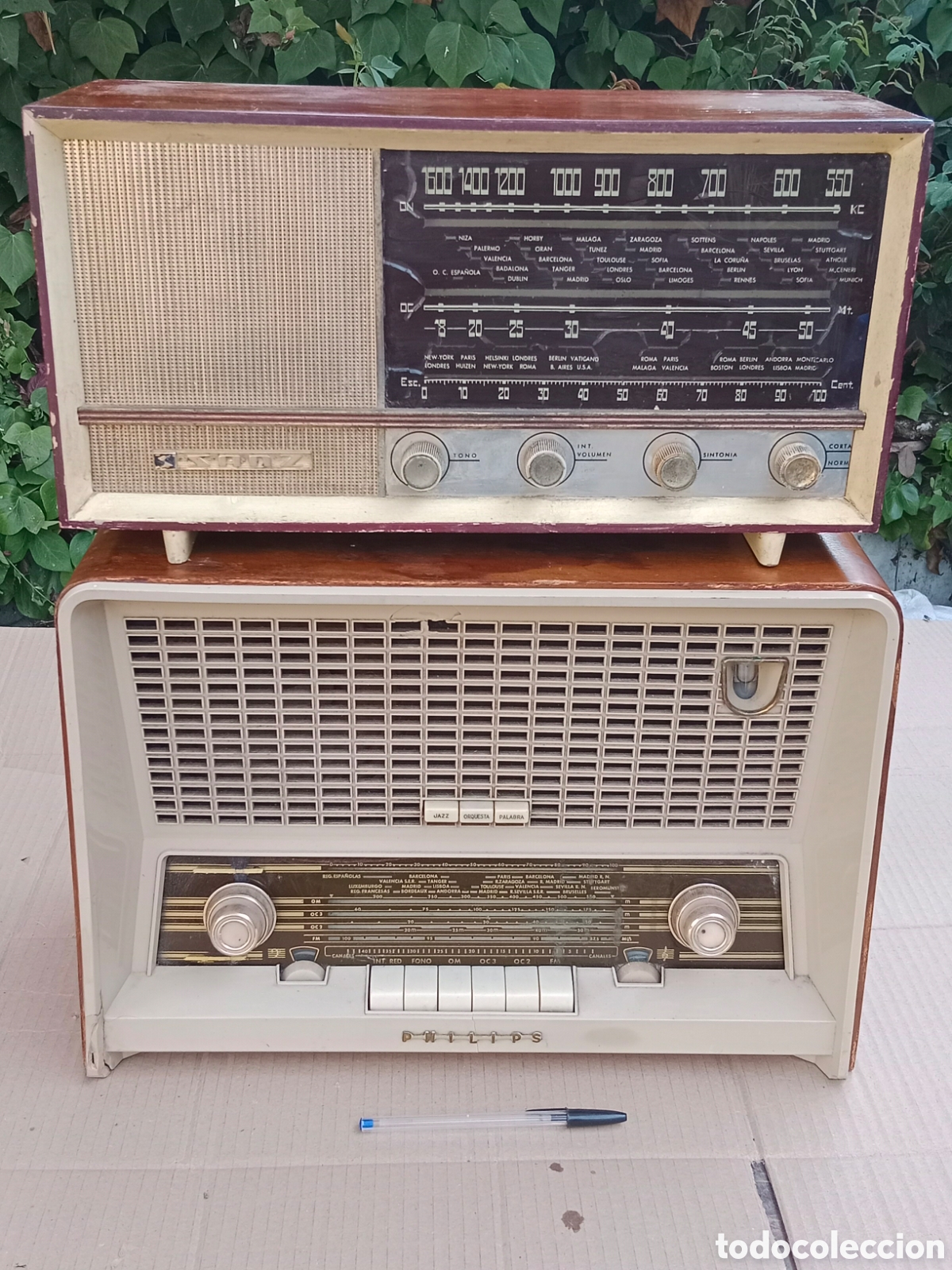 Valve radios: Radios antiguas Philips y Sanz decoracion retro o restaurar