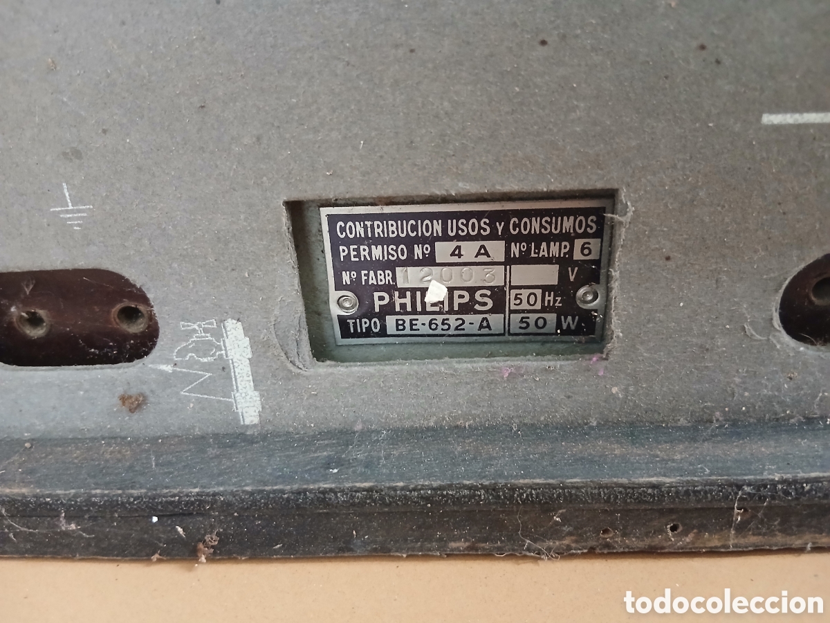 Radios de v&aacute;lvulas: Radio Philips BE 652 Antigua funciona - Foto 3