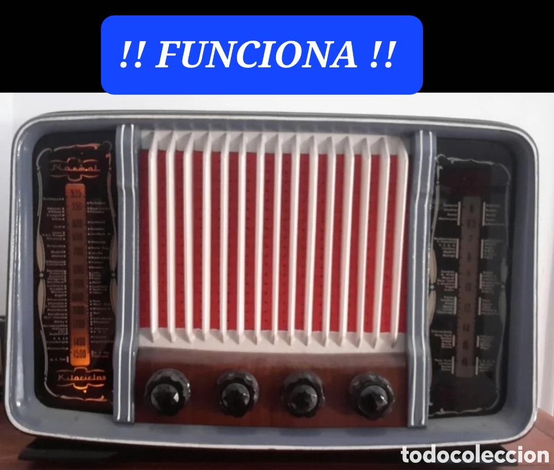 Radios de v&aacute;lvulas: Radio Sideral 60P Arag&oacute;n Ramar Antigua v&aacute;lvulas lampara madera mando bot&oacute;n baquelita Vintage &eacute;poca