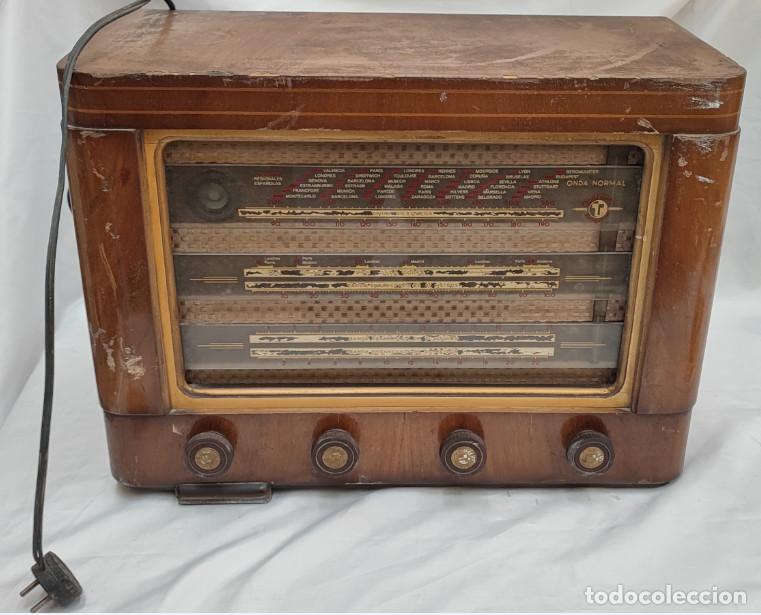 Radios de v&aacute;lvulas: ANTIGUA RADIO DE VALVULAS OND HERTZ TUNGSRAM 664, 6 LAMPARAS