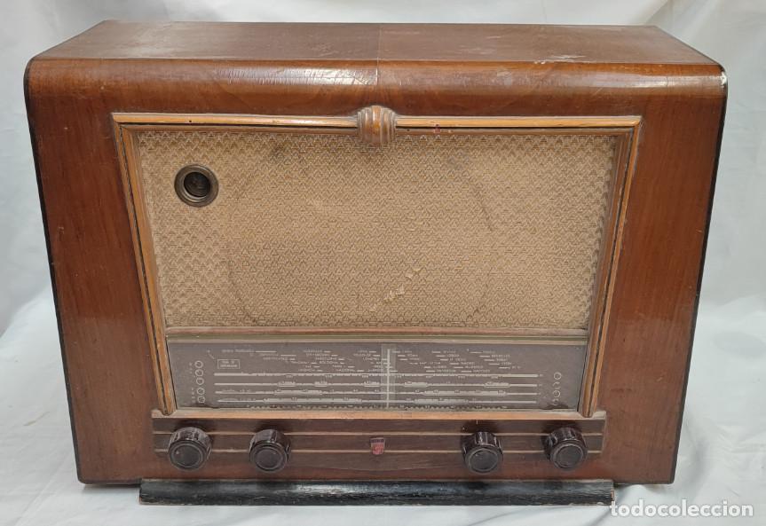 Radios de v&aacute;lvulas: ANTIGUA RADIO DE VALVULAS PHILIPS BE 514 A, 6 LAMPARAS