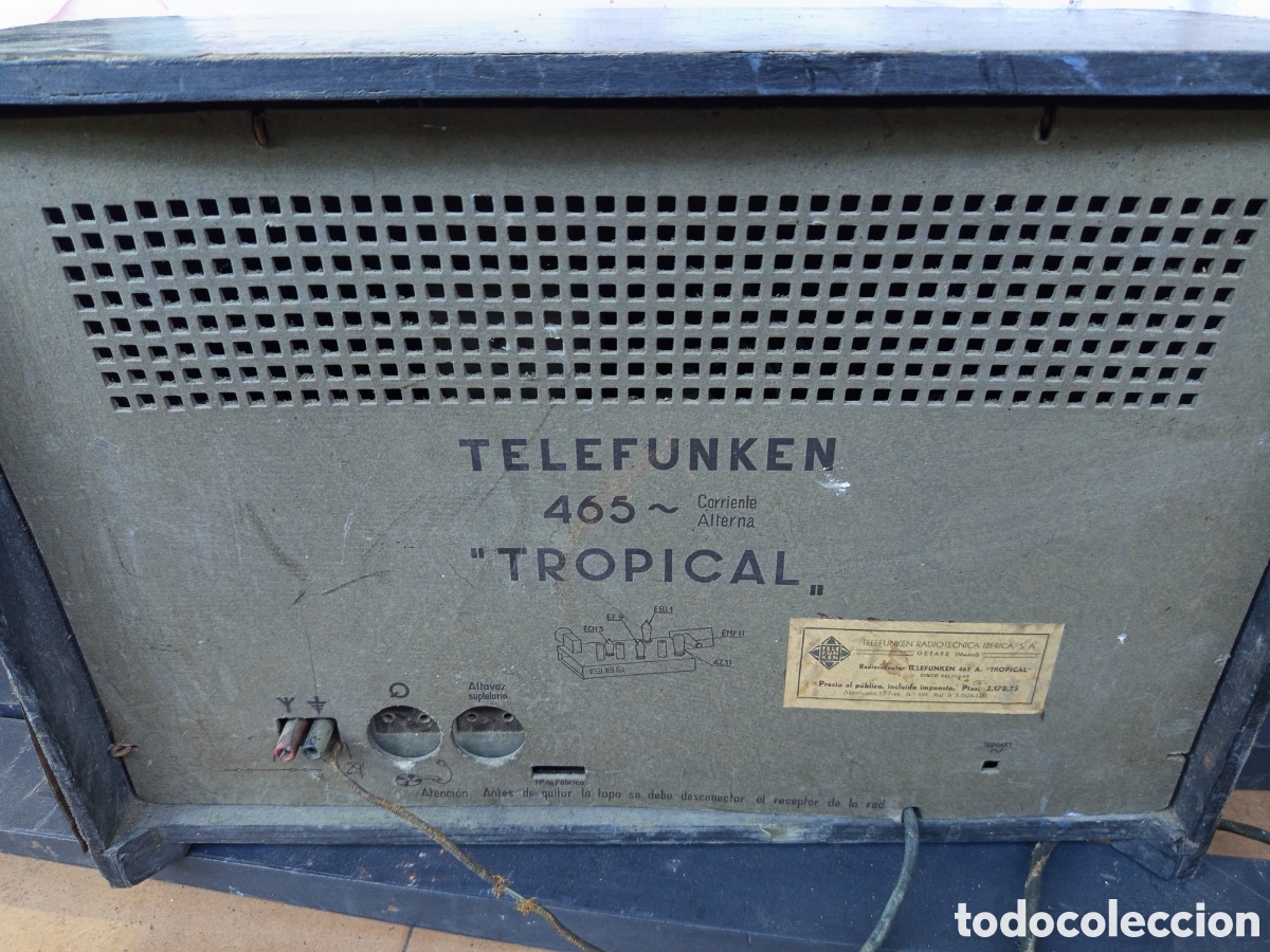 Radios de v&aacute;lvulas: Radio Telefunken 465 Tropical v&aacute;lvulas - Foto 14