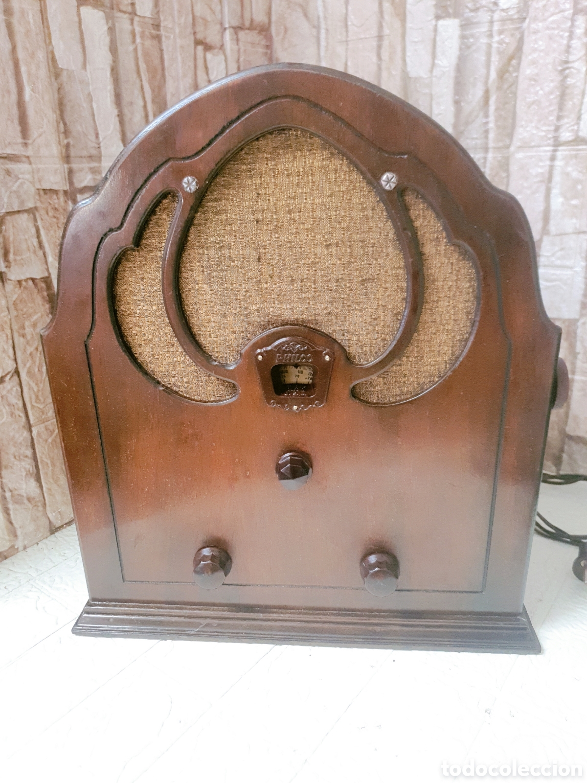 R&ouml;hrenempf&auml;nger: ! FUNCIONA ! Radio Philco Baby Grand Catedral Tombstone model 55A 55-A ANTIGUA V&Aacute;LVULAS philips