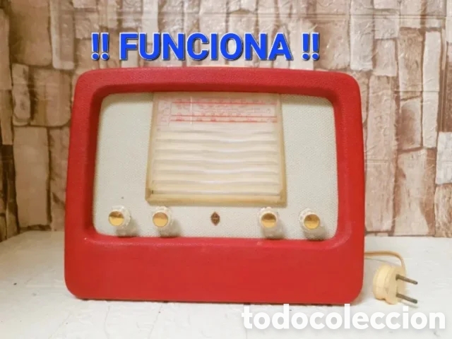 Radios de v&aacute;lvulas: Radio port&aacute;til de v&aacute;lvulas Siera S 393 AB S393A/B antigua vintage &eacute;poca cuero mando bot&oacute;n baquelita