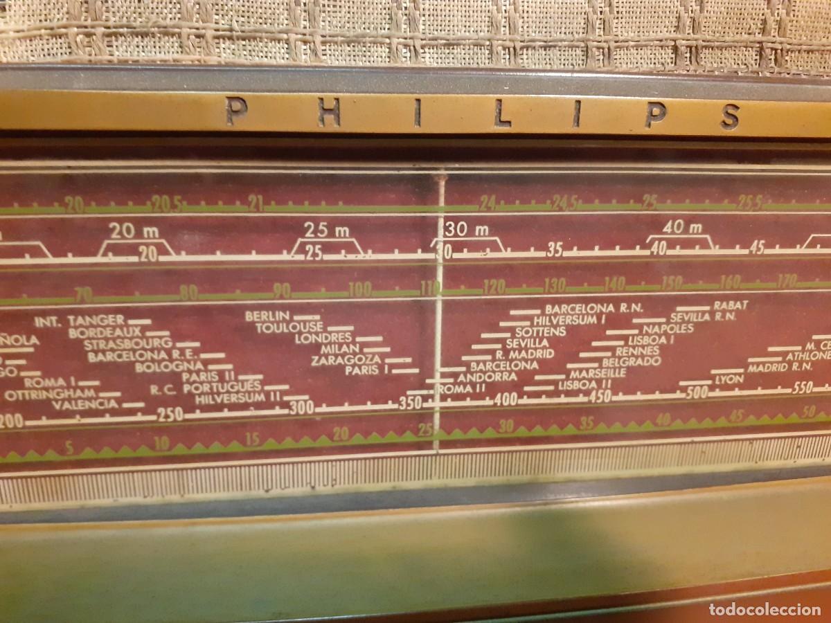 Radios de v&aacute;lvulas: R&agrave;dio Philips de v&agrave;lvules a&ntilde;os 50 - Foto 2
