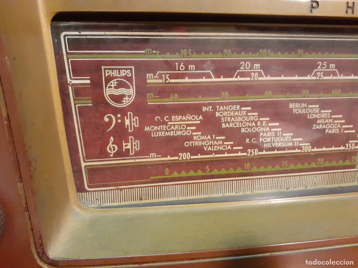Radios de v&aacute;lvulas: R&agrave;dio Philips de v&agrave;lvules a&ntilde;os 50 - Foto 3