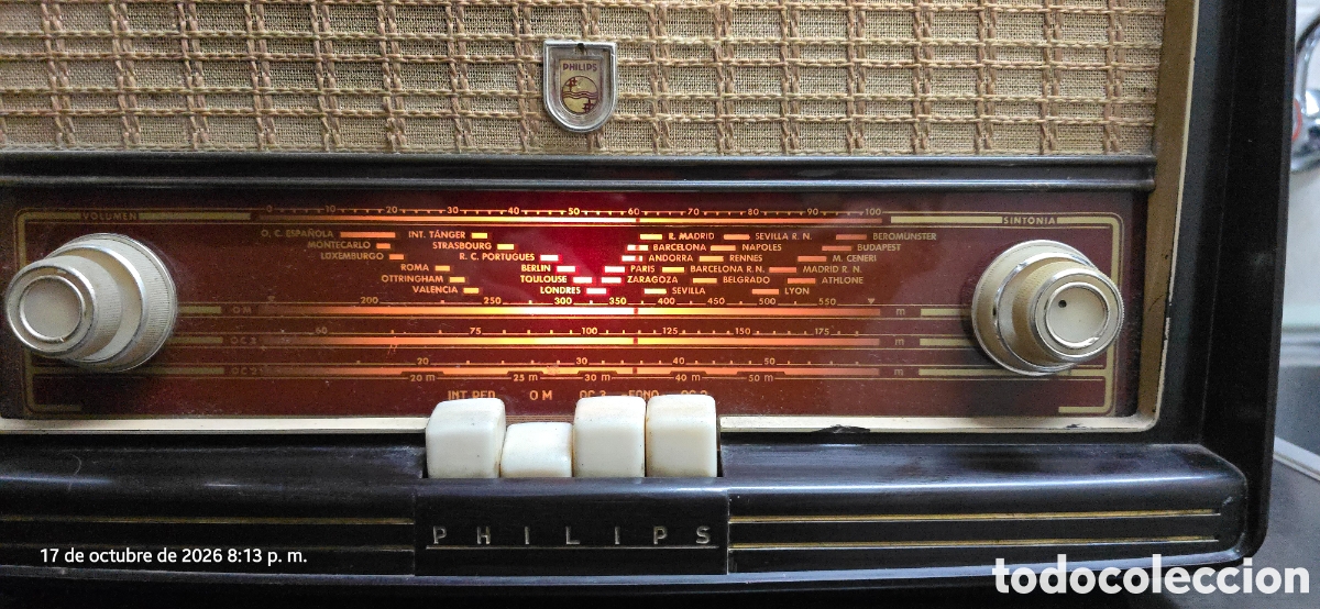 Radios de v&aacute;lvulas: Radio Phillips BE-462 45W 125V - Foto 2