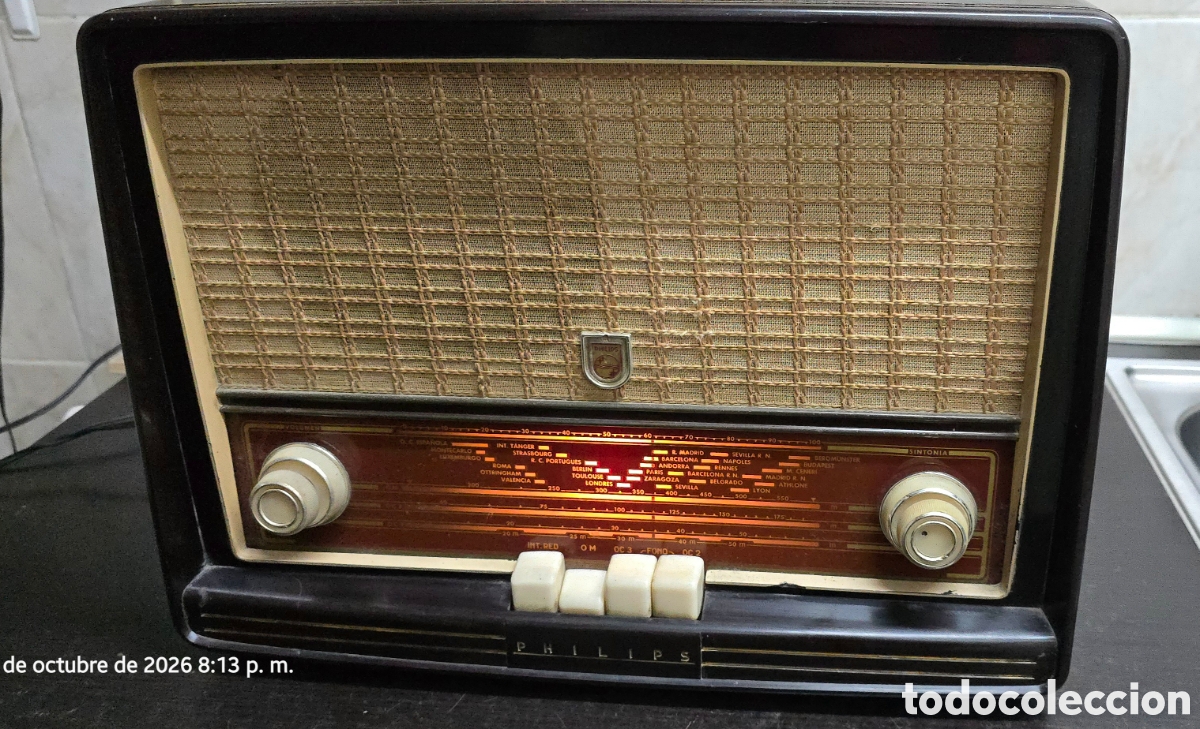 Radios de v&aacute;lvulas: Radio Phillips BE-462 45W 125V - Foto 3