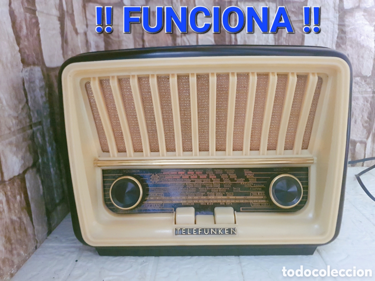 Radios de v&aacute;lvulas: !! FUNCIONA !! TELEFUNKEN CAPRICHO U-1925 RADIO ANTIGUA V&Aacute;LVULAS LAMPARAS BAQUELITA VINTAGE &Eacute;POCA