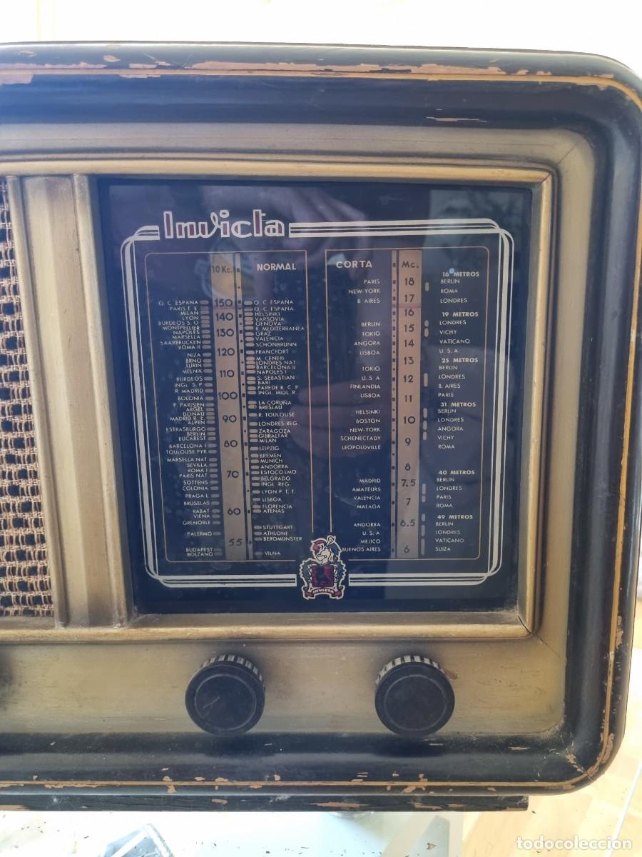 Radios de v&aacute;lvulas: Radio Antigua valvula Invicta - Foto 3