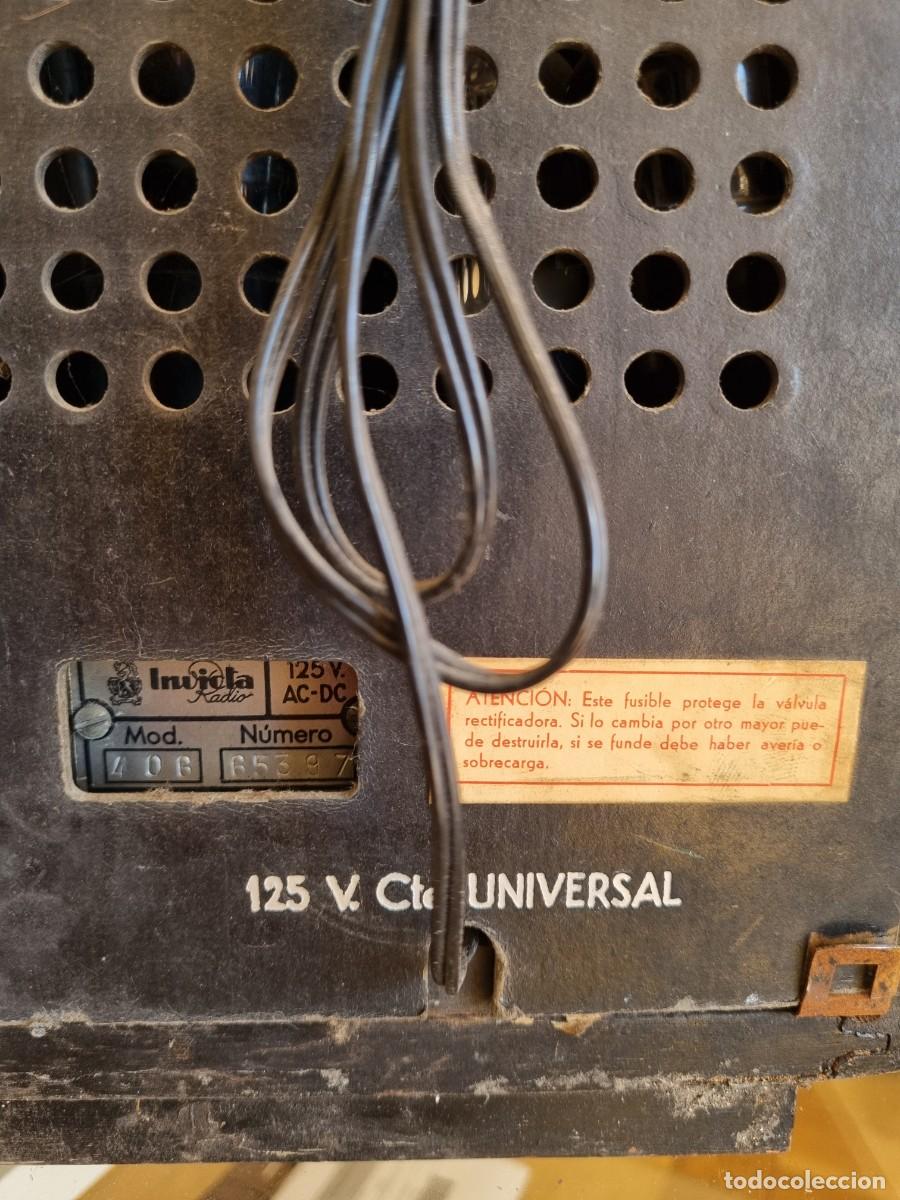 Radios de v&aacute;lvulas: Radio Antigua valvula Invicta - Foto 5