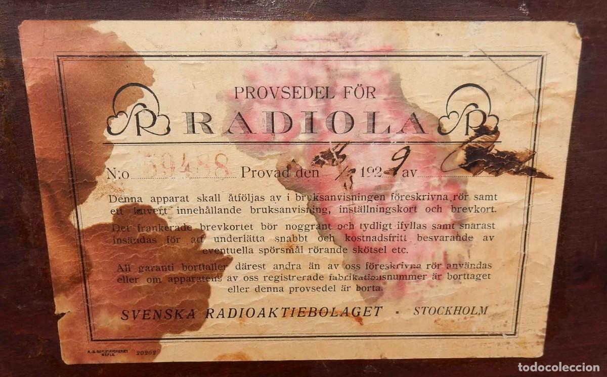 Radios de v&aacute;lvulas: Radio RADIOLA M 62 - del a&ntilde;o 1929 - Foto 12