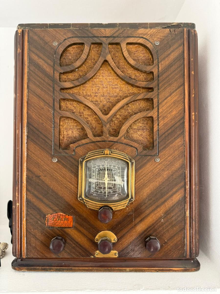 Radios de v&aacute;lvulas: Radio de V&aacute;lvulas Philips Art D&eacute;co Vintage, circa 1934 &ndash; Mueble de Madera