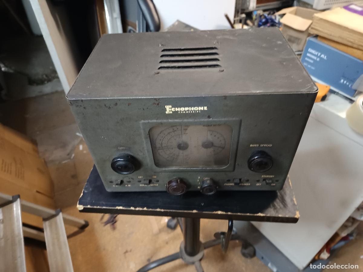 R&ouml;hrenempf&auml;nger: ANTIGUA RADIO ECHOPHONE COMERCIAL EC1 METALICA DE LAMPARAS O VALVULAS, MADE IN USA
