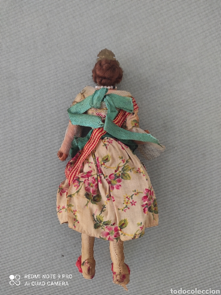 Reediciones mu&ntilde;ecas espa&ntilde;olas: Mu&ntilde;eca antigua fallera 21 cm - Foto 2