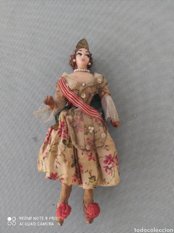 Reediciones mu&ntilde;ecas espa&ntilde;olas: Mu&ntilde;eca antigua fallera 21 cm - Foto 1