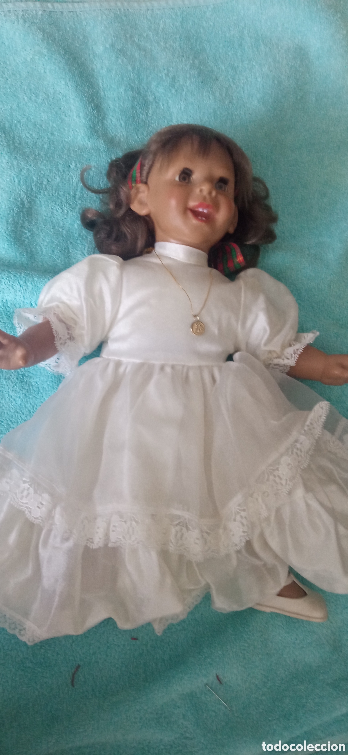 Reediciones mu&ntilde;ecas espa&ntilde;olas: Mu&ntilde;eca vestido comuni&oacute;n - Foto 1