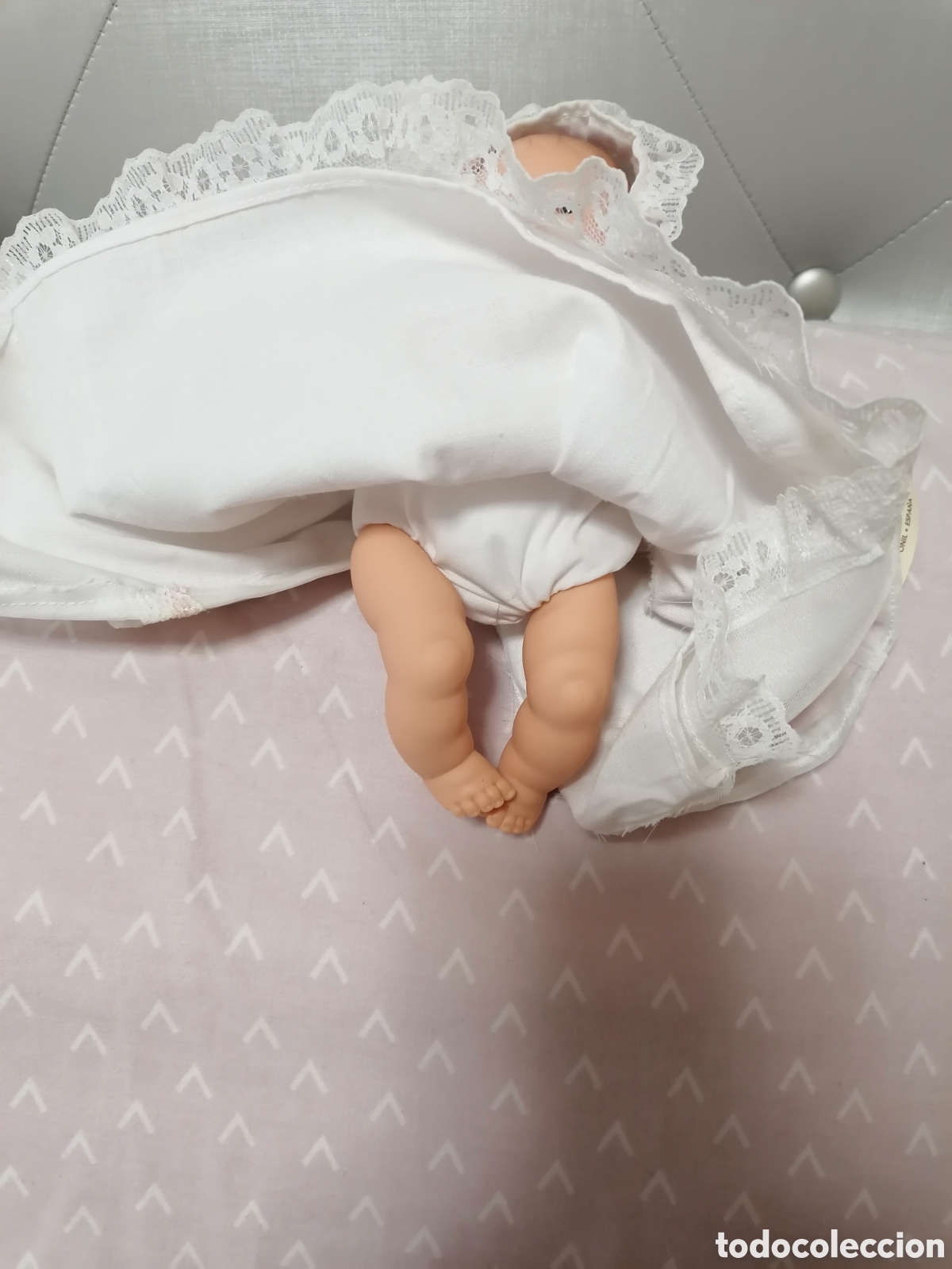 Reediciones mu&ntilde;ecas espa&ntilde;olas: Mu&ntilde;eca bebe con vestido de bautizo - Foto 2