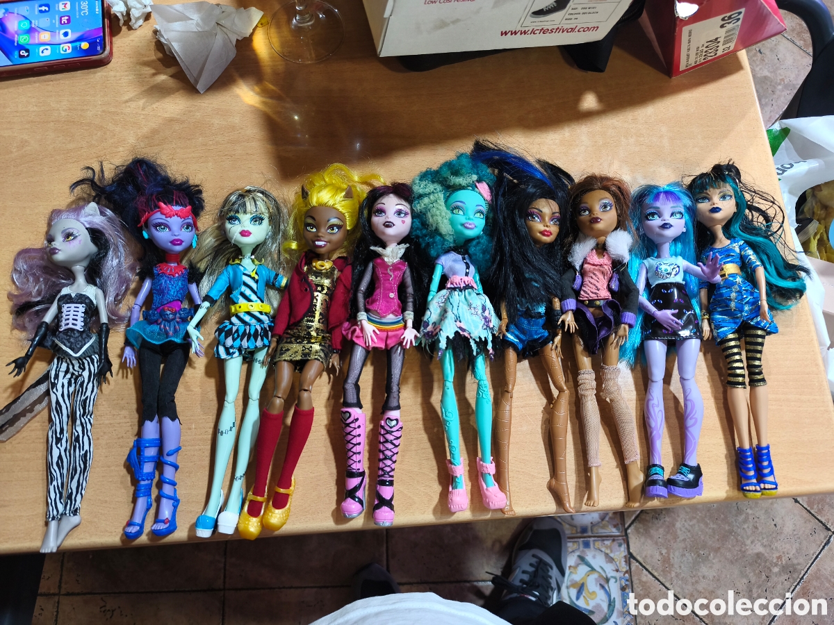 Reediciones Mu&ntilde;ecas Espa&ntilde;olas: LOTE DE 10 MU&Ntilde;ECAS MONSTER HIGH