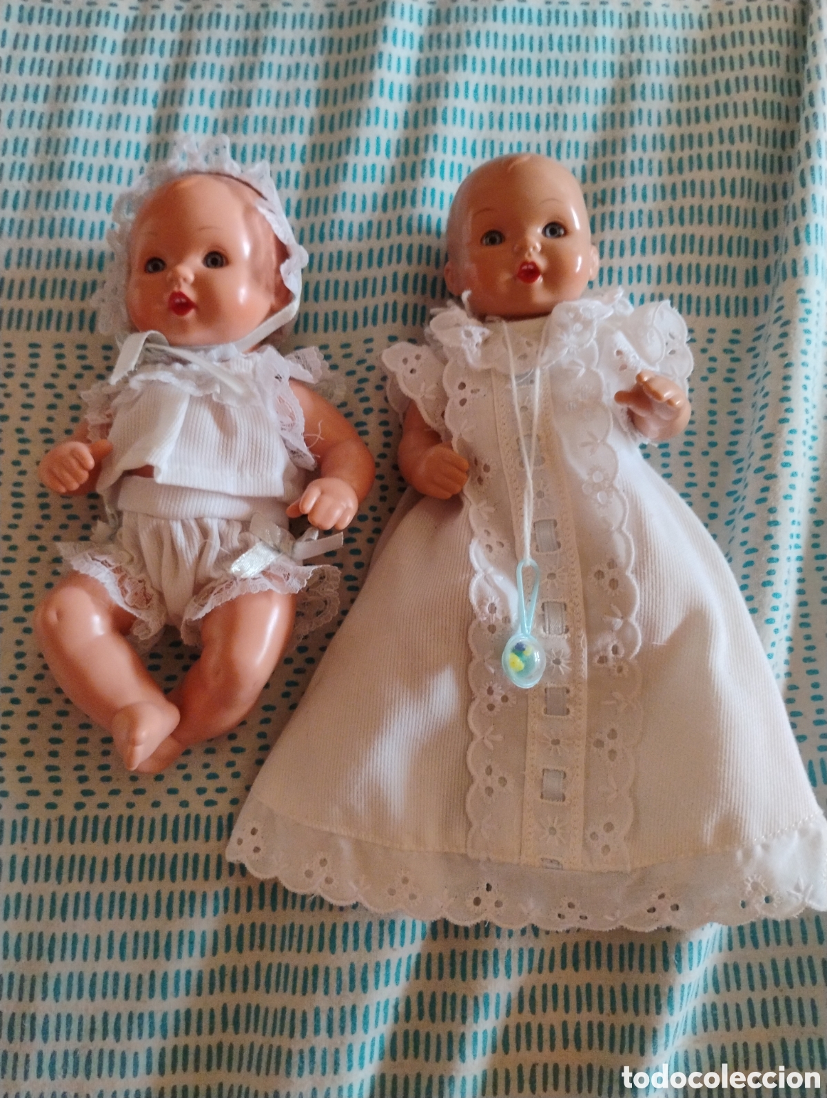 Reediciones mu&ntilde;ecas espa&ntilde;olas: &diams;Lote 2 Mu&ntilde;ecos Mini Juan&iacute;n Beb&eacute; 20cm Mariquita P&eacute;rez (&iexcl;Impecables y Completos!)
