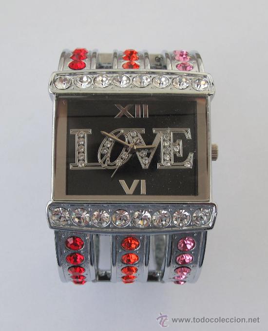 Relojes autom&aacute;ticos: PRECIOSO RELOJ BRAZALETE CON CRISTAL AUSTRIACO, TIPO SWAROVSKI MULTICOLOR