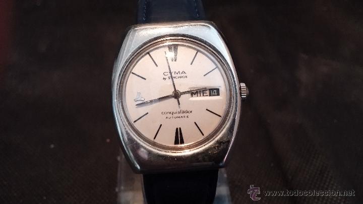 Relojes autom&aacute;ticos: Antiguo reloj Cyma autom&aacute;tico Conquistador by Synchron - Foto 22