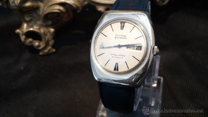 Relojes autom&aacute;ticos: Antiguo reloj Cyma autom&aacute;tico Conquistador by Synchron - Foto 25