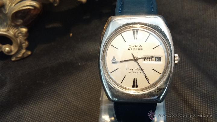 Relojes autom&aacute;ticos: Antiguo reloj Cyma autom&aacute;tico Conquistador by Synchron - Foto 27