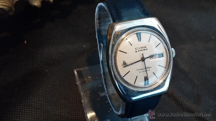 Relojes autom&aacute;ticos: Antiguo reloj Cyma autom&aacute;tico Conquistador by Synchron - Foto 28