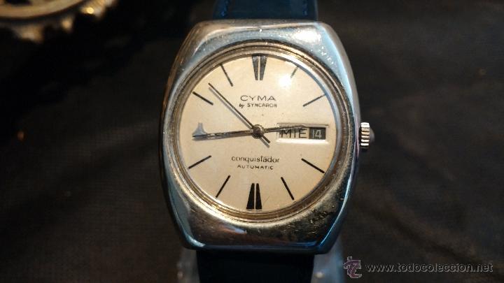 Relojes autom&aacute;ticos: Antiguo reloj Cyma autom&aacute;tico Conquistador by Synchron - Foto 30