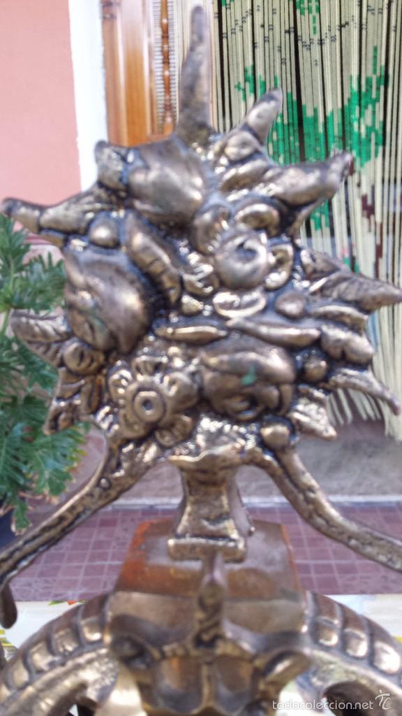Relojes autom&aacute;ticos: antiguo reloj de bronce, - Foto 4