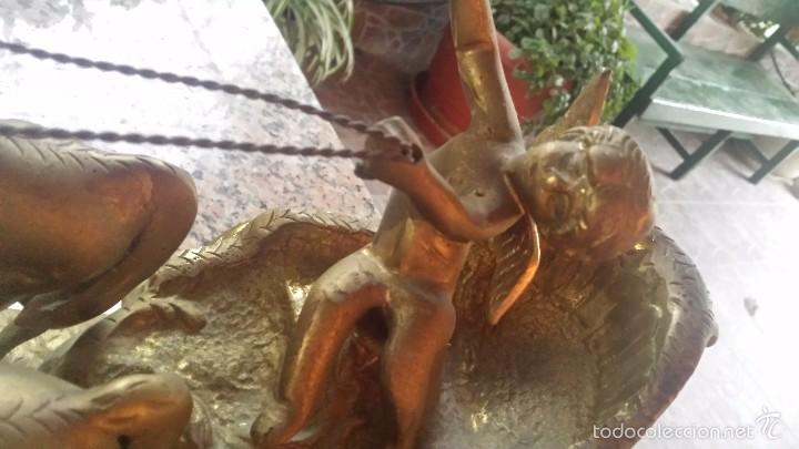 Relojes autom&aacute;ticos: ANTIGUO RELOJ DE BRONCE Y BASE DE MARMOL - Foto 4